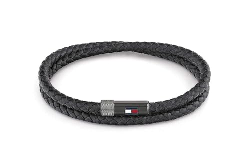 armband herren schwarz leder tommy hilfiger jewelry - 2790262S