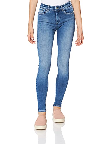 only jeans damen mittelblau denim 5-pocket style größe m