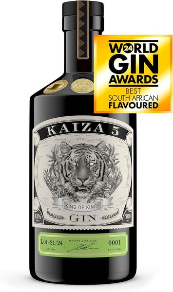 KAIZA 5 GIN 0,7 l New Western Dry Gin, Kapstadt, 43% Vol.