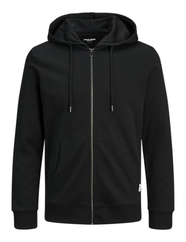 Produktbild: jack & jones herren hoodie baumwolle schwarz reißverschluss größe m