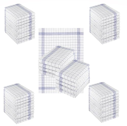 Betz Geschirrtücher Set 50 x 70 cm halbleinen saugfähig strapazierfähig blau MCT-11 HL