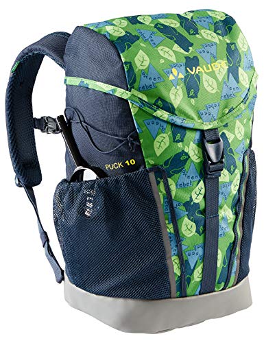 vaude kinderrucksack 10 liter für jungen und mädchen - parrot green/eclipse