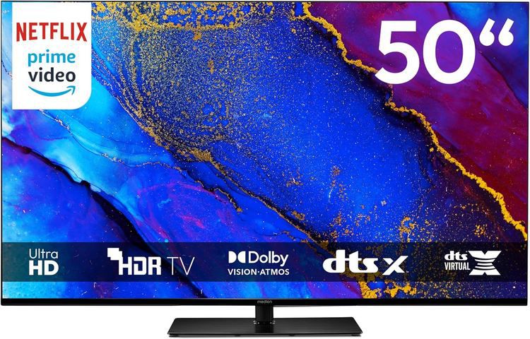 medion life x15071 50 uhd tv dolby vision hdr 279,85 euro statt 397 euro