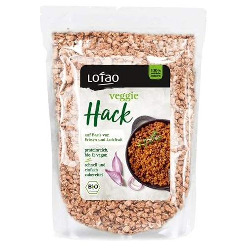 lotao veggie hack 1000g, bio vegan, erbsenprotein, jackfruit, ideal für bolognese, burger