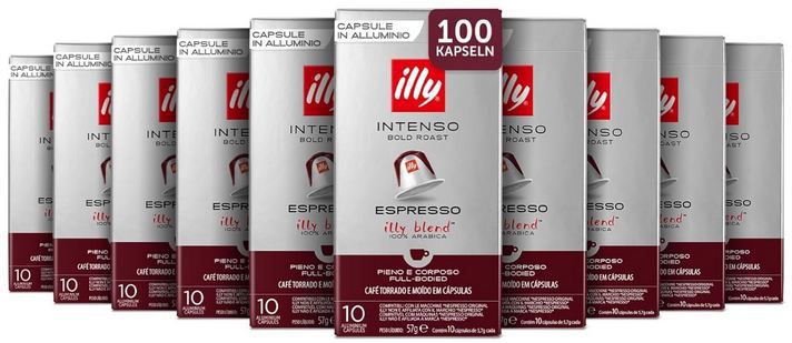 illy kaffee kapseln intenso 100er pack für nespresso, 37,60 euro