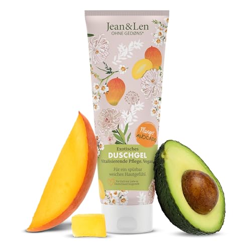 jean & len duschgel mango & avocado, sanfte reinigung, vegan, 250 ml