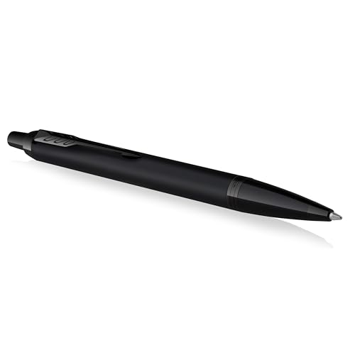 Parker IM Kugelschreiber mattschwarz mit schwarzen Zierteilen, blaue Mine