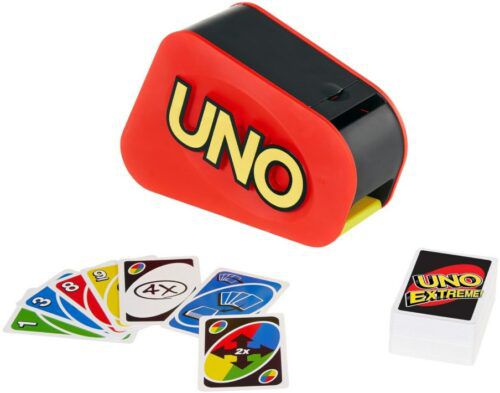 uno extreme spiel mit zufallsschleuder für 2 bis 10 spieler 26,99 euro