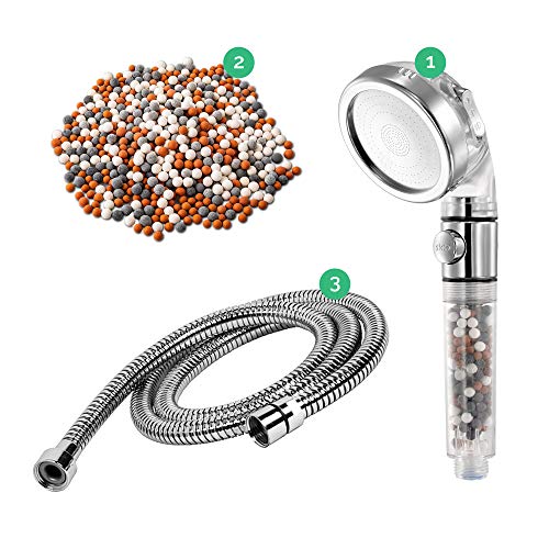 stoneStream ecoPower duschkopf system mit ionenfilter und ecostop-taste