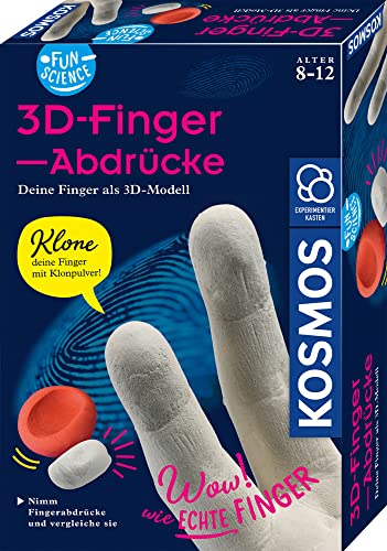 3D-fingerabdrücke selbst machen, kosmos experimentierset für kinder ab 8 jahre