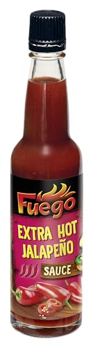 fuego jalapeo sauce extra hot 100 ml, vegan, ohne geschmacksverstärker, für fleisch, gemüse, dips