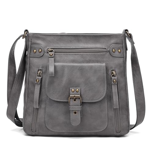 KL928 Umhängetasche Damen mittelgroß PU Leder Schultertasche Handtasche Geldbörse