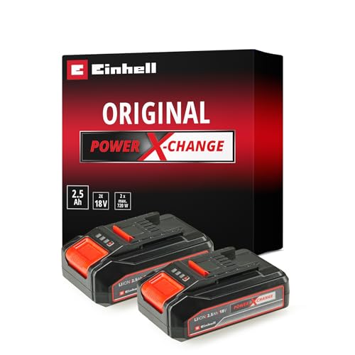 einhell akku pxc twinpack 2,5 ah 18 v li-ion für pxc-geräte mit batteriemanagement