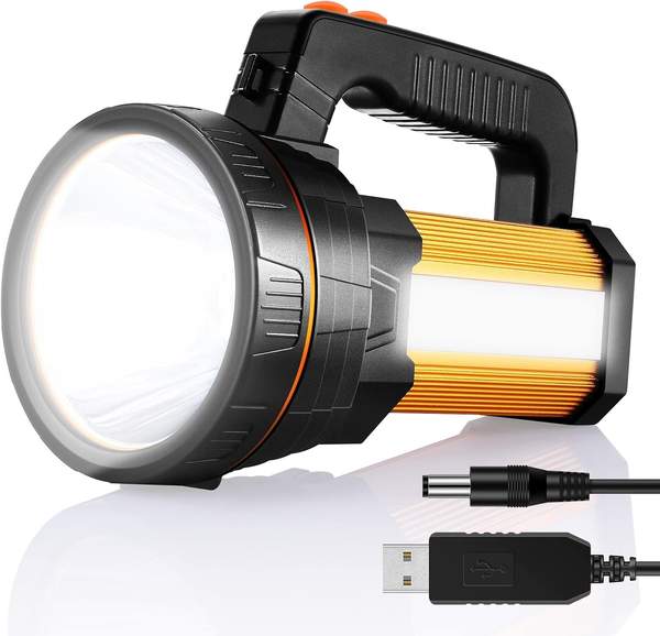 af-wan led hand headlight 7000 lumen, wasserdicht, wiederaufladbar, gold