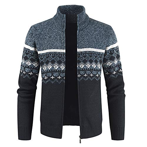 youthup fleecejacke herren strickjacke gefüttert winter cardigan sportlich dicker