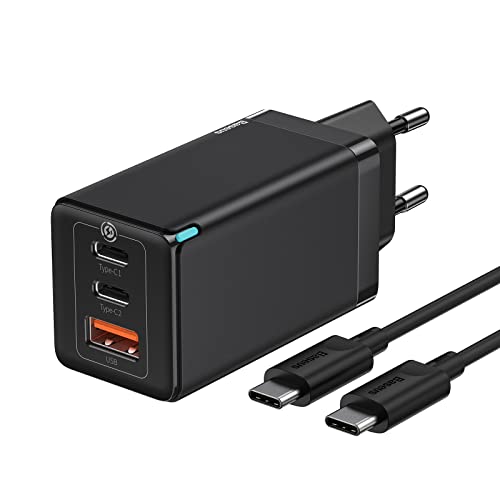 baseus 65 w ladegerät usb-c power delivery mit 100 w schnellladekabel, schwarz