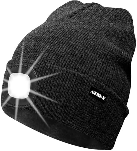 atnke led laufmütze mit licht, wiederaufladbare usb stirnlampe für herren und damen
