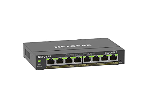 netgear gs308epp switch poe+ managed 123w für netzwerkinfrastruktur