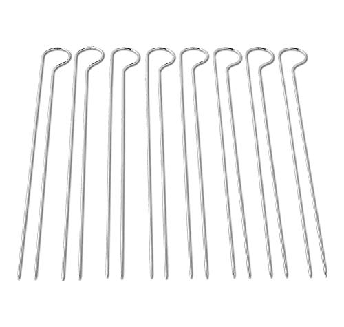 weber doppelspieße set 30 cm, 8 stück zum fixieren von garnelen, gemüse, fleisch