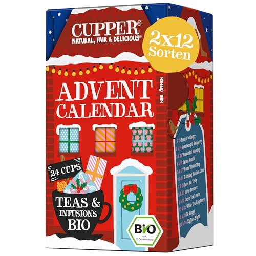cupper bio tee adventskalender 2025 - 24 sorten im sparabo