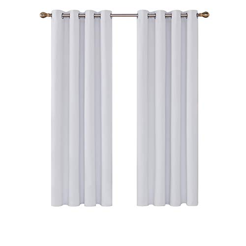 deconovo blickdichte gardinen vorhang 160x117cm silber grau 2er set kälteschutz