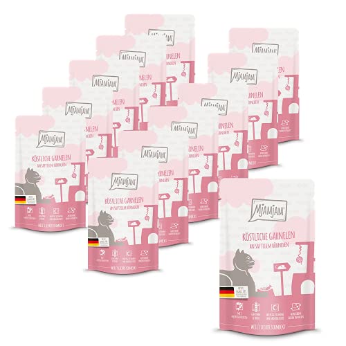 MjAMjAM Premium Nassfutter Katzen Garnelen Hühnchen 12x125g getreidefrei