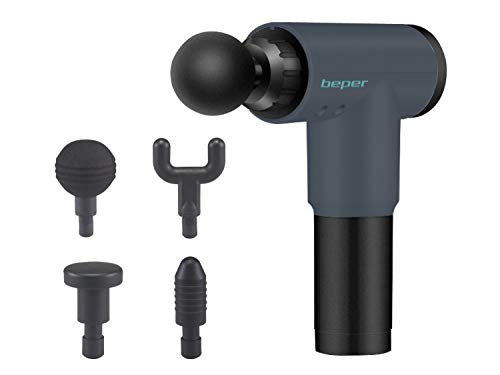 massagepistole beper p302mas001, wiederaufladbar, tiefenwirkung, 6 geschwindigkeiten