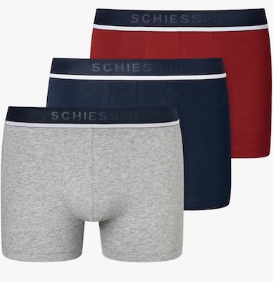 schiesser herren boxershorts 3er pack 95/5 bio baumwolle 23,95 statt 31