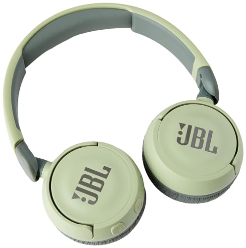 jbl jr310 bt kinder-kopfhörer on-ear grün, kabellos mit headset für schule und freizeit