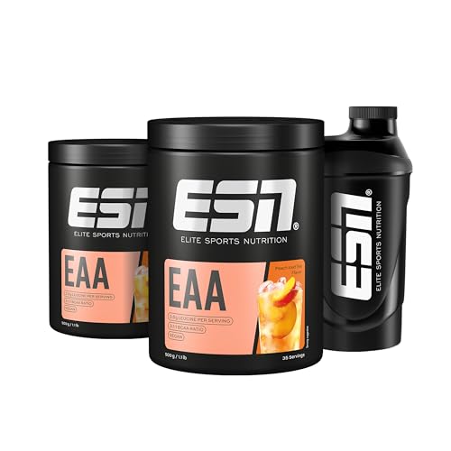 Produktbild: esn eaa set peach, amino säuren mit gratis shaker