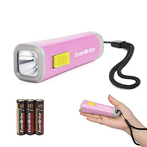 everbrite mini led taschenlampe 1w mit kordel bunt rosa lila für kinder mädchen