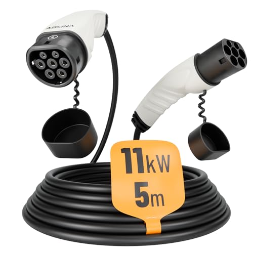 typ 2 ladekabel absina 11kW 16A 5 meter 3 phasig kompatibel elektroauto model 3