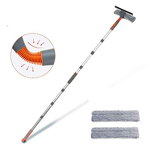 Produktbild: fensterwischer reiniger 2-in-1 duschwischer mit verlängerungsstange 266cm teleskop