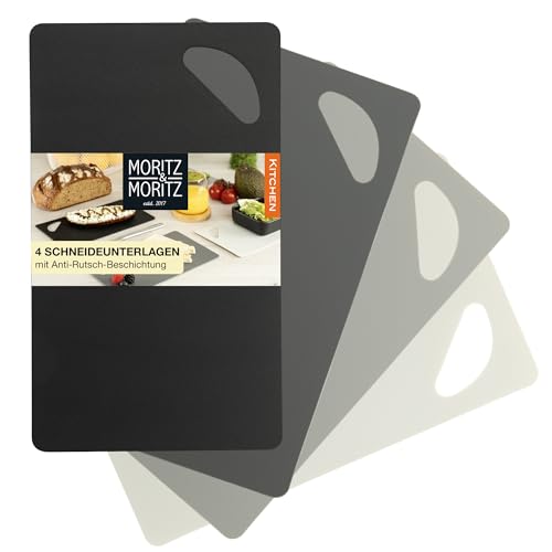 Produktbild: flexibles schneidebrett set moritz & moritz 4x kunststoff 25 x 14,5 cm mit grifföffnung