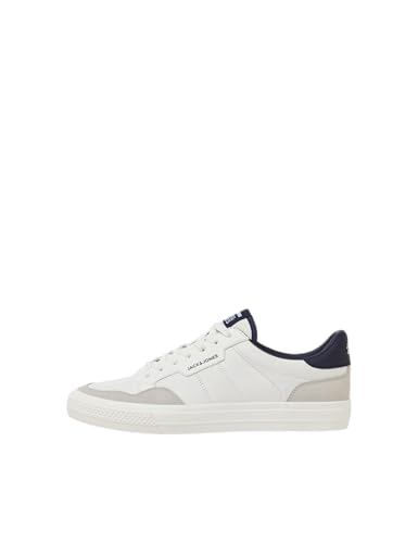 Jack & Jones Herren Sneaker JFWMORDEN Combo Weiß/Navy, Größe 42 EU, Sportlich und Bequem, NOOS