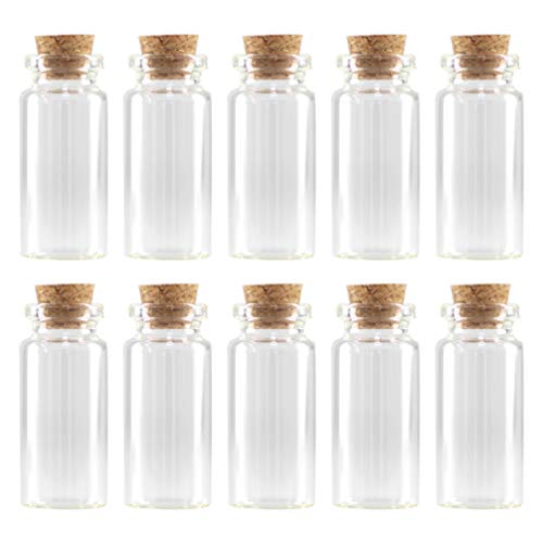 Exceart 30 ml mini glasflaschen 100 stück mit korkstopfen für diy dekoration