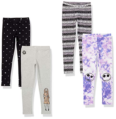 amazon essentials mädchen leggings 4er-pack frozen disney marvel star wars schwarz grau lila 3 jahre