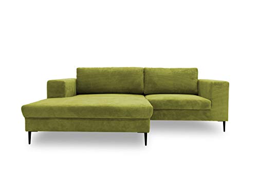 domo. collection ecksofa modica l-form sofa grün 244 x 173 x 83 cm