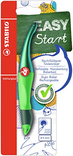 stabilo tintenroller ergonomisch für rechtshänder easyoriginal holograph grün blau löschbar