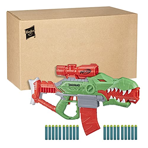 hasbro dino squad rex-rampage blaster mit 10-dart magazin und 20 darts