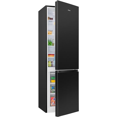 bomann kühlschrank gefrierkombi kg 184.1 schwarz 150 l volumen