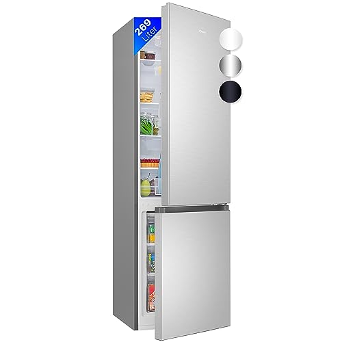 bomann kühlgefrierkombination kg 184.1 inox 55.8 cm tief
