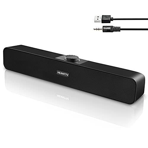 HEANTTV Computer lautsprecher 2.0 soundbar usb für pc, monitor, laptop, smartphone