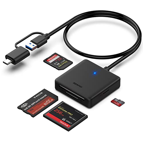 speicherkartenleser benfei 4 in 1 usb-c sd micro sd ms cf adapter