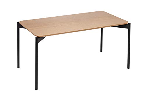 homexperts couchtisch ida aus eichenfurnier natur mit metallbeinen 90 x 45 x 45 cm