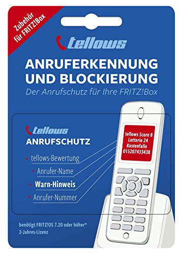 tellows anrufschutz für fritz!box, 2 jahre lizenz, blockiert unerwünschte anrufe