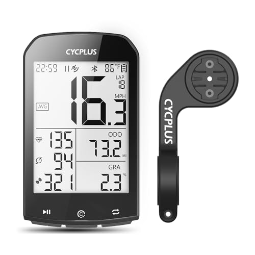 CYCPLUS GPS Fahrradcomputer kabellos, wasserdicht, ANT+ Tacho mit 7,4cm LCD