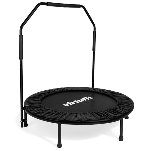 fitness trampolin faltbar mit griff virtuFit schwarz 100 cm