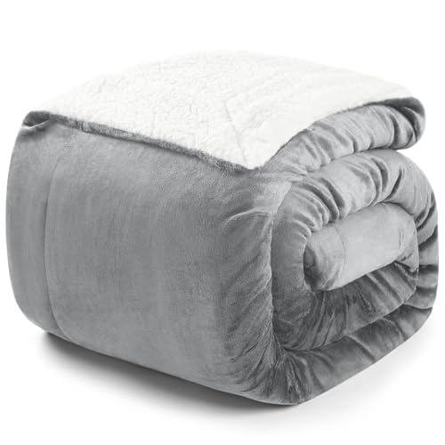 blumtal sherpa kuscheldecke, flauschige fleecedecke als sofadecke, 150x200 cm