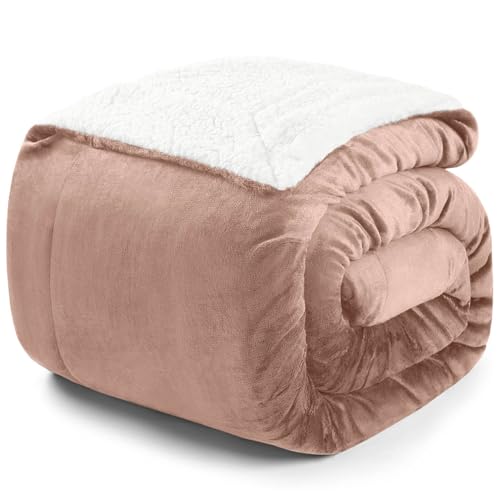 blumtal sherpa decke, flauschige fleece wolldecke für sofa, bett oder wohnzimmer